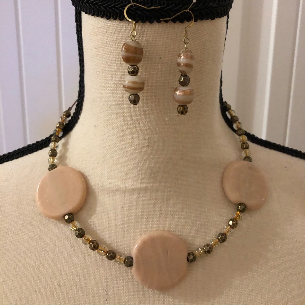Glasshouse custom made necklace and earring set